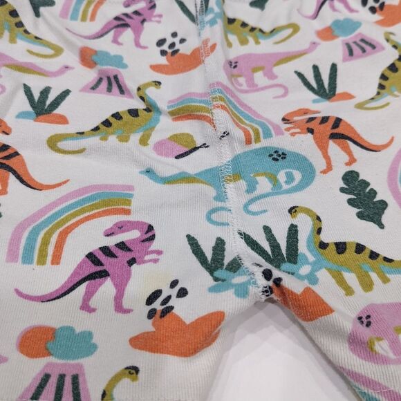 Hanna Andersson Rainbow Dino Dinosaurs Short John Organic Cotton Pajamas 120 6 7 - Picture 7 of 9